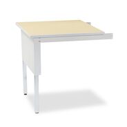 PRODUCTS | Mayline 30 in. x 30 in. x 29 in. - 36 in. Mailflow-To-Go Square Mailroom System Table - Pebble Gray