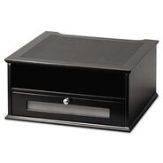DESK ACCESSORIES AND OFFICE ORGANIZERS | Victor 13 in. x 13 in. x 6.5 in. Midnight Black Collection Monitor Riser Supports 50 lbs. - Black