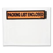 PRODUCTS | Duck 4.5 in. x 5.5 in. Top-Print Front Packing List/Invoice Enclosed Envelopes - Clear/Orange (500/Box)