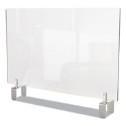 PRODUCTS | Ghent 42 in. x 3.88 in. x 24 in. Thermoplastic Sheeting Clear Partition Extender with Attached Clamp