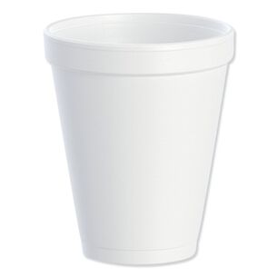 FOOD TRAYS CONTAINERS LIDS | Dart 10 oz. Foam Drink Cups - White (1000/carton)