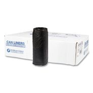 TRASH WASTE BINS | Inteplast Group S243308K 24 in. x 33 in. 8 mic 16 Gallon High-Density Commercial Can Liners - Black (1000/Carton)
