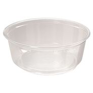PRODUCTS | Fabri-Kal 000000000009505100 4.6 in. Diameter x 1.8 in. h 8 oz Microwavable Plastic Deli Containers - Clear (500/Carton)