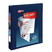 OFFICE AND OFFICE SUPPLIES | Avery 3 One Touch EZD Rings 1 in. Capacity 11 in. x 8.5 in. Heavy-Duty View Binder with DuraHinge - Navy Blue (12/Carton)