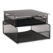 DESK ACCESSORIES AND OFFICE ORGANIZERS | Safco Onyx 12.33 in. x 10 in. x 7.25 in. Under Desk Hanging Mesh Organizer with Drawer - Black