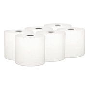 PAPER AND DISPENSERS | Kleenex 25639 7.5 in. x 700 ft. 1-Ply Hard Roll Paper Towels with Premium Absorbency Pockets - White (6/Carton)