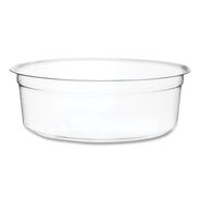 TABLETOP AND SERVEWARE | Vegware 4.6 in. x 1.5 in. 8 oz. Compostable Plastic Round Deli Pots - Clear (500/Carton)
