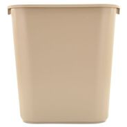 TRASH WASTE BINS | Rubbermaid Commercial 7-Gallon Rectangular Deskside Wastebasket - Beige