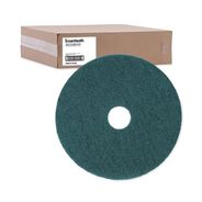 CLEANING AND SANITATION ACCESSORIES | Boardwalk 18 in. Diameter Heavy-Duty Scrubbing Floor Pads - Green (5/Carton)