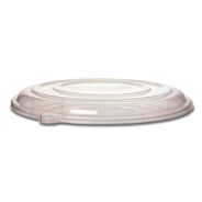 FOOD TRAYS CONTAINERS LIDS | Eco-Products 16 in. x 16 in. x 0.2 in. 100 Percent Recycled Content Plastic Pizza Tray Lids - Clear (50/Carton)