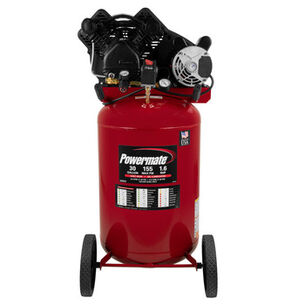 PORTABLE AIR COMPRESSORS | Powermate PLA1683066 1.6 HP 30 Gallon Oil-Lube Vertical Dolly Air Compressor