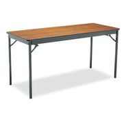 PRODUCTS | Barricks 60 in. x 24 in. x 30 in. Rectangular Special Size Folding Table - Walnut/Black