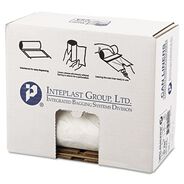 CLEANING AND SANITATION | Inteplast Group 45 gal. 0.8 mil 40 in. x 46 in. Low-Density Commercial Can Liners - White (25 Bags/Roll, 4 Rolls/Carton)