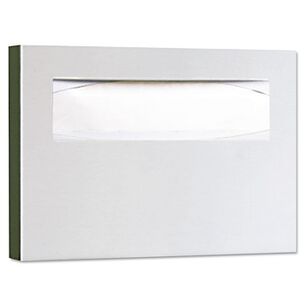 PRODUCTS | Bobrick 15.75 in. x 2 in. x 11 in. Stainless Steel Toilet Seat Cover Dispenser - Satin