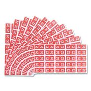 LABELS | Smead 0.5 in. x 1 in. Yearly End Tab 22 File Folder Labels - Pink (250/Pack)