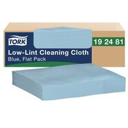 CLEANING TOOLS | Tork 12 in. x 12 in. 1-Ply  Low-Lint Cleaning Cloth - Blue (250/Carton)