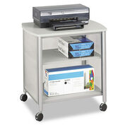 OFFICE FURNITURE AND LIGHTING | Safco 1857GR 26.25 in. x 21 in. x 26.5 in. 100 lb Capacity Impromptu 3-Shelf Deskside Machine Stand - Gray