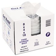 CLEANING AND SANITATION | Inteplast Group PB080418H 8-Quart 1 mil. 8 in. x 18 in. Food Bags - Clear (1000/Carton)