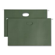 FILE FOLDERS | Smead 1.75 in. Capacity 1 Section Hanging Pockets with Full-Height Gusset - Standard Green/Legal Size (25/Box)
