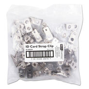 PAPER CLIPS AND FASTENERS | SICURIX BAU68010 0.38 in. x 2.75 in. ID Strap Clips - Clear (25/Pack)
