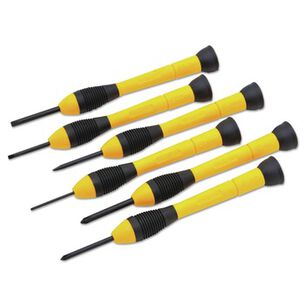 HAND TOOLS | Stanley 6-Piece Precision Screwdriver Set - Black/Yellow (1-Set)