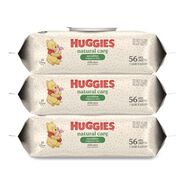 SKIN CARE AND HYGIENE | Huggies Natural Care 6.6 in. x 6.86 in. Sensitive Baby Wipes - Unscented/White (3/Carton)