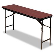 OFFICE AND OFFICE SUPPLIES | Iceberg 72 in. x 18 in. x 29 in. OfficeWorks Commercial Wood-Laminate Rectangular Folding Table - Mahogany