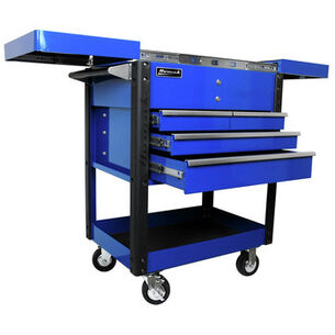 PRODUCTS | Homak 35 in. 4-Drawer Slide Top Cart - Blue