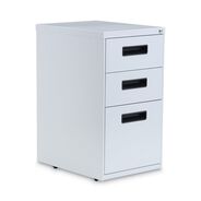 OFFICE CARTS AND STANDS | Alera 14.96 in. x 19.29 in. x 27.75 in. 3-Drawers: Box/Box/File Legal/Letter Left or Right File Pedestal - Light Gray