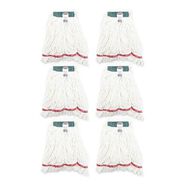 CLEANING TOOLS | Rubbermaid Commercial Web Foot Shrinkless Looped-End Cotton/Synthetic Wet Mop Head - Medium, White (6/Carton)