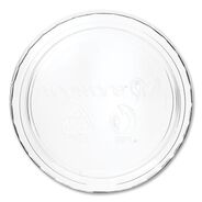 CUPS AND LIDS | Vegware 2 oz. - 4 oz. Compostable Plastic Portion Pot Lids - Clear (2000/Carton)