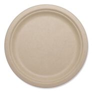 BOWLS AND PLATES | World Centric 10.1 in. Diameter Paper Fiber Plates - Natural (800/Carton)
