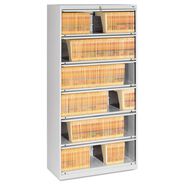 PRODUCTS | Tennsco 36 in. x 16.5 in. x 75.25 in. 6 Legal/Letter File Shelves Fixed Shelf Enclosed-Format Lateral File for End-Tab Folders - Light Gray