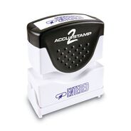 MAILING PACKING AND SHIPPING | ACCUSTAMP2 1.63 in. x 0.5 in. ENTERED Pre-Inked Shutter Stamp - Blue