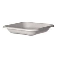 TABLETOP AND SERVEWARE | Eco-Products EP-SCS5 5.04 in. x 5.04 in. x 1.09 in. 10 oz. WorldView Renewable Molded Fiber Containers - White (800/Carton)