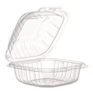 PRODUCTS | Dart 6.31 in. x 6.31 in. x 3 in. ProPlanet Microwaveable Hinged Plastic Containers - Clear (300/Carton)