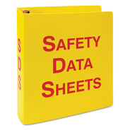 BINDERS | LabelMaster GHS SDS 11 in. x 8.5 in. 2.5 in. Capacity 3 Rings Binder - Yellow/Red