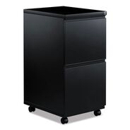 OFFICE CARTS AND STANDS | Alera 14.96 in. x 19.29 in. x 27.75 in. 2 Legal/Letter-Size File Drawers Left or Right File Pedestal with Full-Length Pull - Black