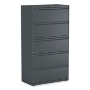 OFFICE FILING CABINETS AND SHELVES | Alera 36 in. x 18.63 in. x 67.63 in. 5 Lateral File Drawer - Legal/Letter/A4/A5 Size - Charcoal