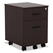 OFFICE CARTS AND STANDS | Alera Valencia Series 15.88 in. x 19.13 in. x 22.88 in. Mobile Box Mobile Pedestal Box File Cabinet - Mahogany