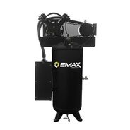 PRODUCTS | EMAX 5 HP 60 Gallon Single Stage Single Phase 19 CFM Industrial 2-Cylinder Splash Lubricated Pump Electric SILENT Air Compressor