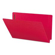 FILE FOLDERS | Smead 0.75 in. Expansion Heavyweight Colored End Tab Fastener Folders - Red Exterior/Legal Size (50/Box)