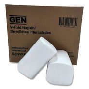PAPER TOWELS AND NAPKINS | GEN GENVFN60002V 6.5 in. x 8.3 in. Premium V-Fold Napkins - White (250/Pack, 24 Packs/Carton)