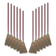 TOYS AND GAMES | Boardwalk Corn Fiber Lobby/Toy Broom with 39 in. Wood Handle - Red/Yellow (12/Carton)