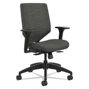 OFFICE CHAIRS | HON Solve Series 17 in. to 22 in. Seat Height, Supports Up to 300 lbs., Upholstered Back Task Chair - Ink Seat/Back, Black Base