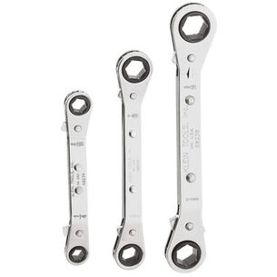 BOX WRENCHES | Klein Tools 3-Piece Fully Reversible Ratcheting Offset Box Wrench Set