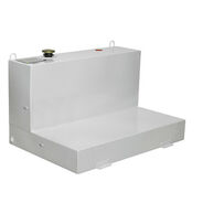 LIQUID TRANSFER EQUIPMENT | JOBOX 76 Gallon Low-Profile L-Shaped Steel Liquid Transfer Tank - White