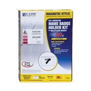 LAMINATING SUPPLIES | C-Line 3 in. x 4 in. Self-Laminating Magnetic Style Name Badge Holder Kit - Clear (20/Box)