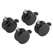 OFFICE CHAIR CASTERS | HON HHABCASTER 2 in. Wheel Grip Ring Stem Height-Adjustable Base Caster Add-On Kit - Black (4/Set)
