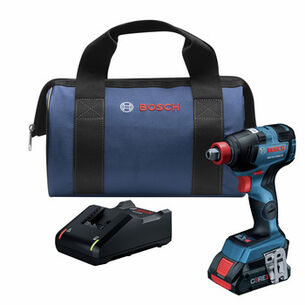 IMPACT DRIVERS | Factory Reconditioned Bosch 18V EC Brushless Lithium-Ion 1/4 in. and 1/2 in. Cordless Two-In-One Socket Impact Driver Kit (4 Ah)